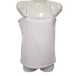 WHITE Spaghetti Strap Camisole White Tank Top - New Without Tags- One Size